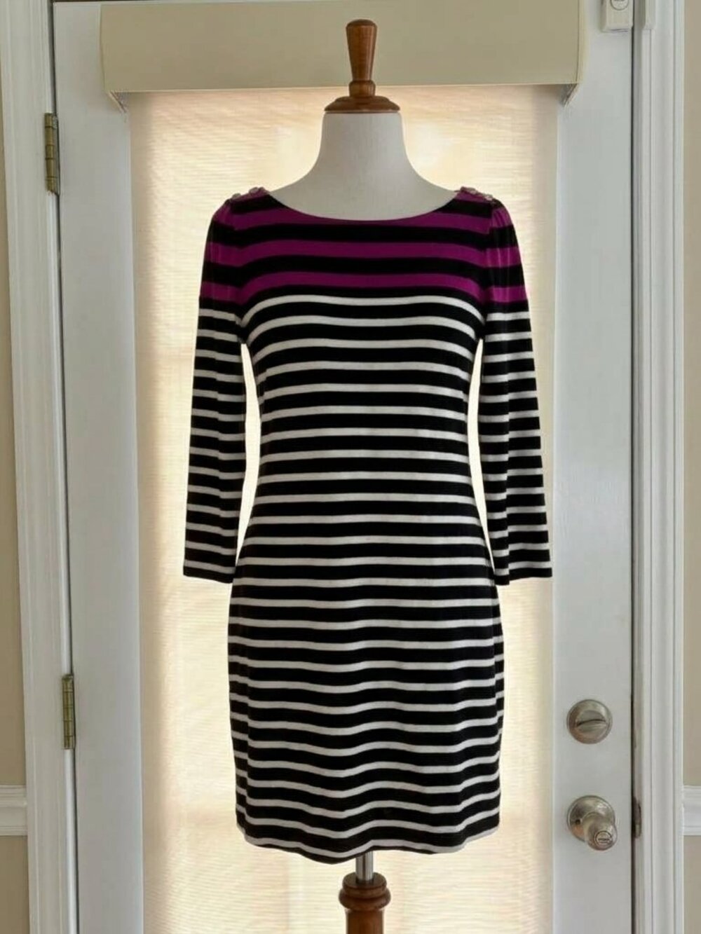 White House Black Market Striped Sweater Dress